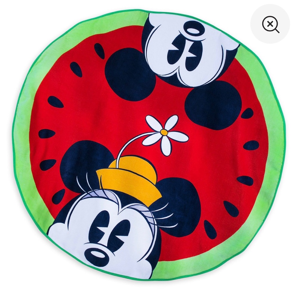 Minnie & Mickey Mouse round watermelon beach towel